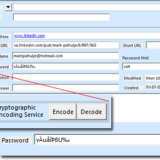 Outlook Contact for Internet Addresses featuring Password Encryption